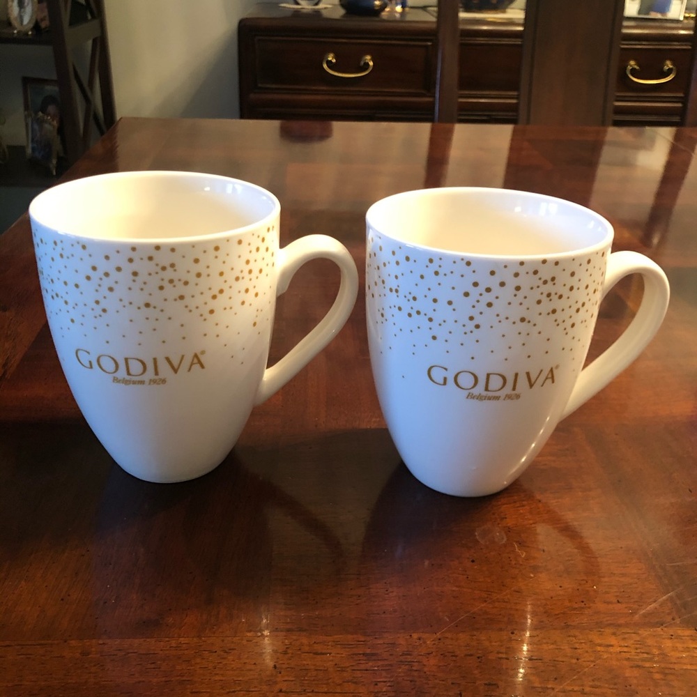 Set of 2 Jumbo 24 oz. Godiva Coffee Tea Cups